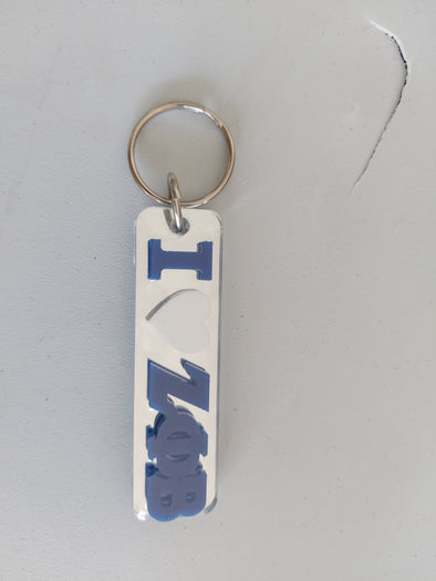 I Love Zeta Phi Beta Keychain