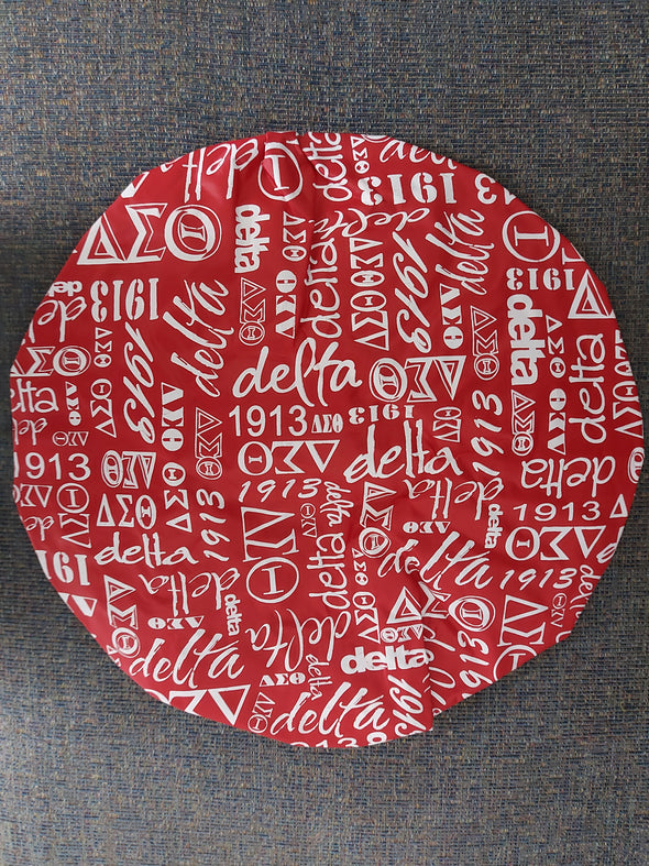 DST Red Graffiti Shower Cap