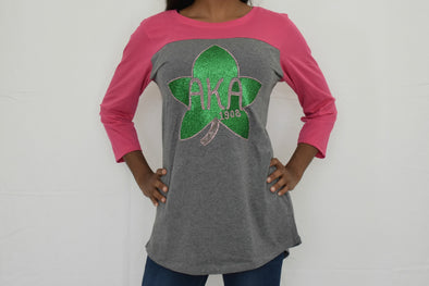 AKA Raglan T-shirt with Ivy