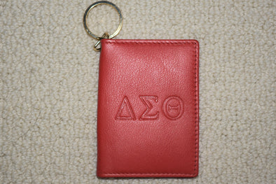 DST Red Leather Key Chain/ID