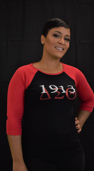 DST Red & Black Raglan