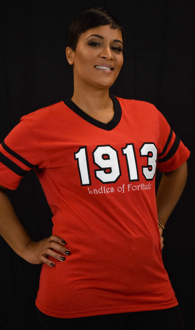 DST 1913 Red & Black V-Neck (LOF)