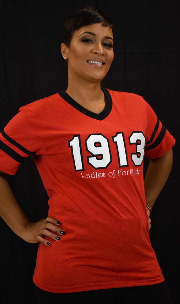 DST 1913 Red & Black V-Neck (LOF)
