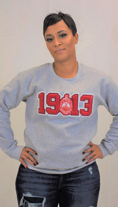 DST Chenille 1913 with Crest Crewneck Sweatshirt