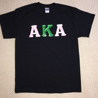AKA 3D Greek letter T-shirt
