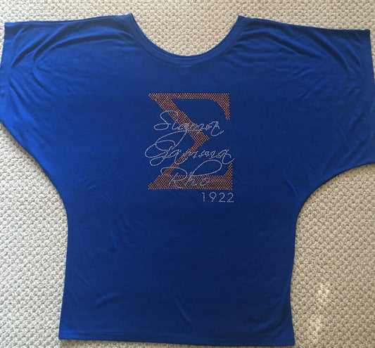 Sigma Gamma Rho Rhinestone w/ Dolman Sleeves