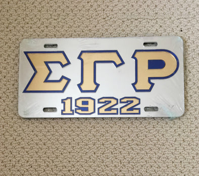 Sigma Gamma Rho 1922 License Plate