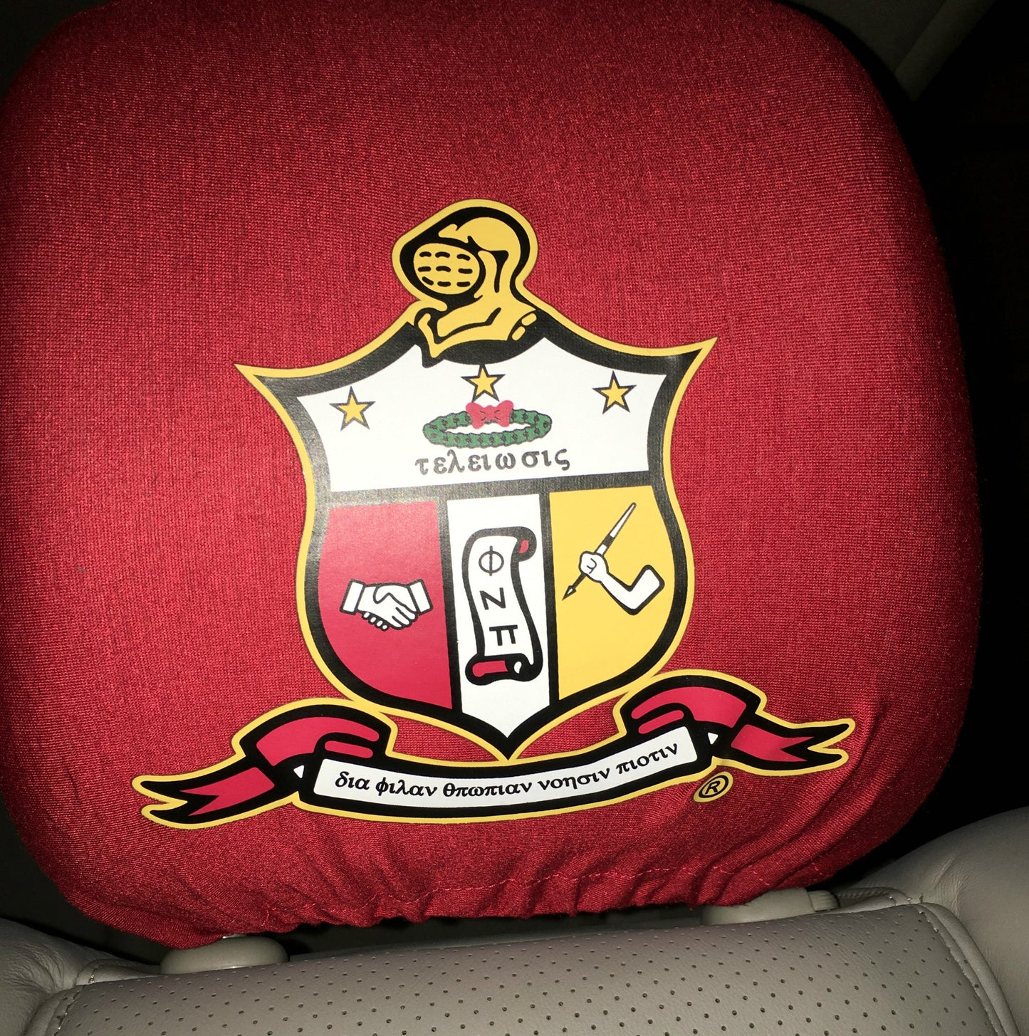 Kappa Car Seat Headrest Cover
