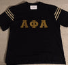 Alpha V-neck Shirt (Vegas Gold Stripes)
