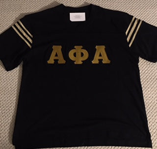 Alpha V-neck Shirt (Vegas Gold Stripes)