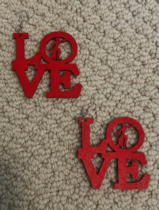 DST Wooden Love Earrings