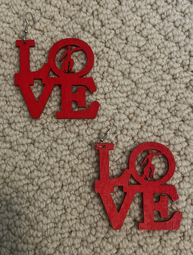 DST Wooden Love Earrings