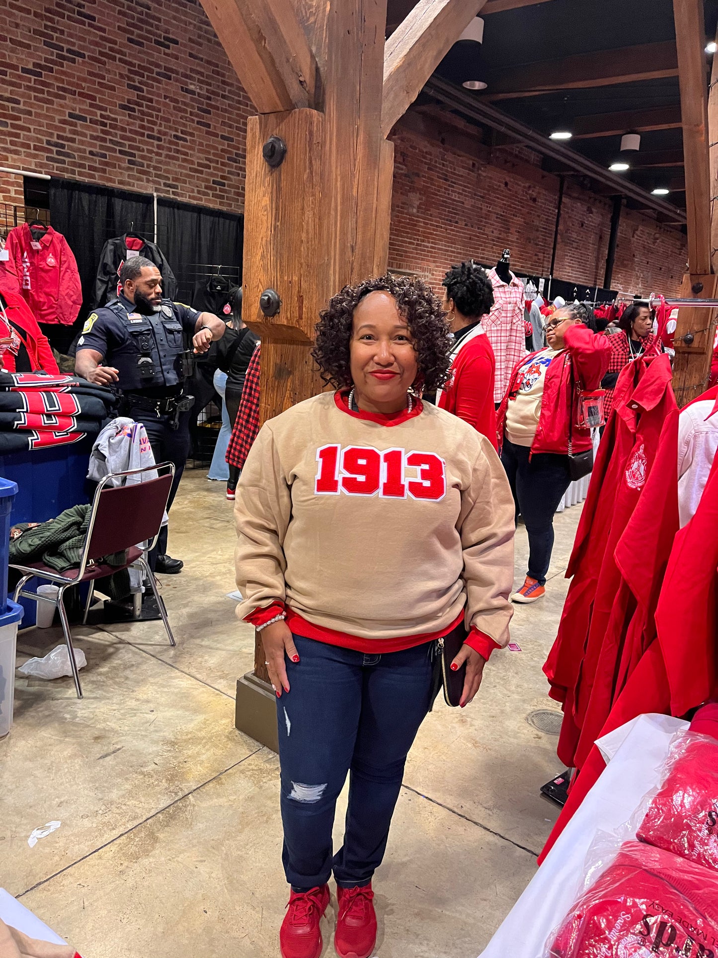 DST Khaki Sweatshirt with Chenille Year